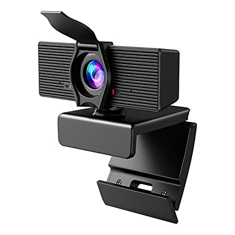 LITEPRO Webcam with Microphone & Privacy Cover, 1080P HD Web Computer Camera, USB Plug and Play Laptop PC Desktop Camera, Works with Zoom, Skype, Teams, Video Conferencing/Recording/Streaming Cover