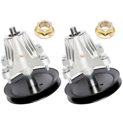 JSXDNWYJ 918-06991 618-06991 Spindle Assembly for MTD Troy Bilt Craftsman 42 Inch Mower Decks Craftsman T1000 T1100 T1200 T1400 T1800 Huskee LT4200 Troy Bilt TB42 TB2246 Bronco 42 Tractor (2-Pack)