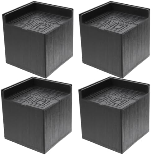DOITOOL Square Furniture Risers 4 Inch Bed Risers Heavy Duty Non-Slip ...