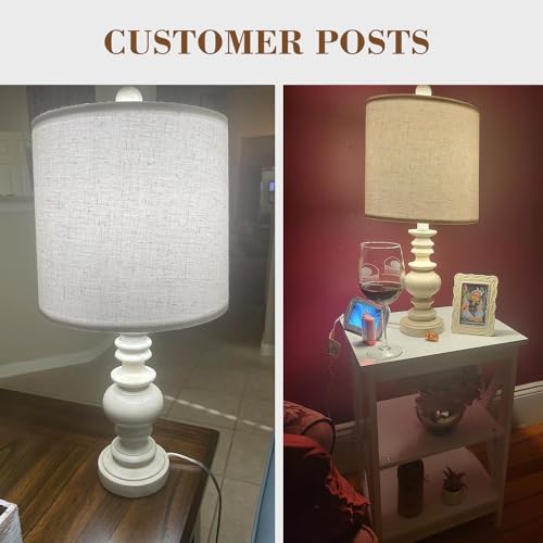 Bobomomo Resin 20.5 Inch Farmhouse Lamps For Bedrooms Retro Side Table Lamps Bedside Lamp For Side Nightstand Living Room,Suitable For Decorating Small Areas(1 Pack) thumb #3