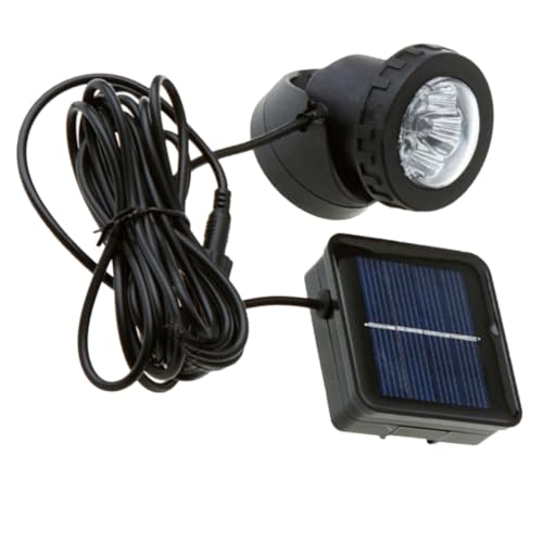 ibasenice Luz de los peces solares Piscina prueba luces de estanque bajo el agua azul reflectores solares al aire impermeables lámpara de parque foco solar luz de LED fluorescente AbS