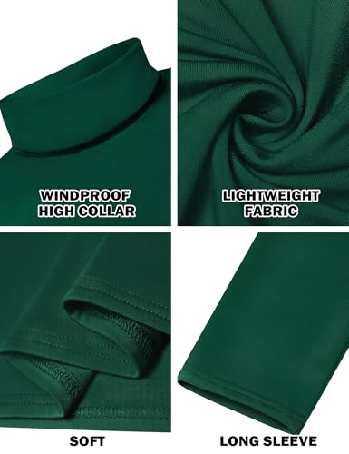 Image of Men's Turtleneck Casual Basic High Neck Long Sleeve T Shirts Half Neck Lightweight Pullover Sweater
