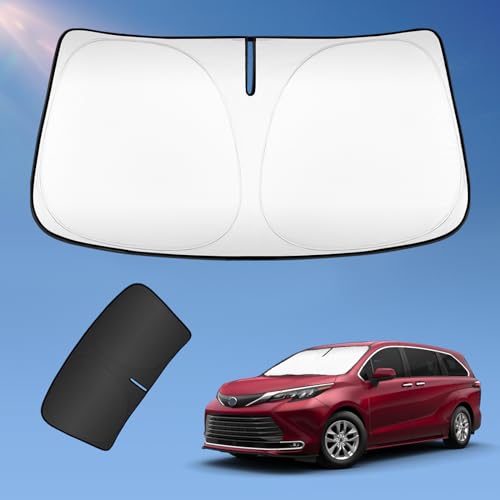 Sun Shade Sunshade for Toyota Sienna 2021-2025 2026 L LE SE XLE Limited Van Windshield Cover...