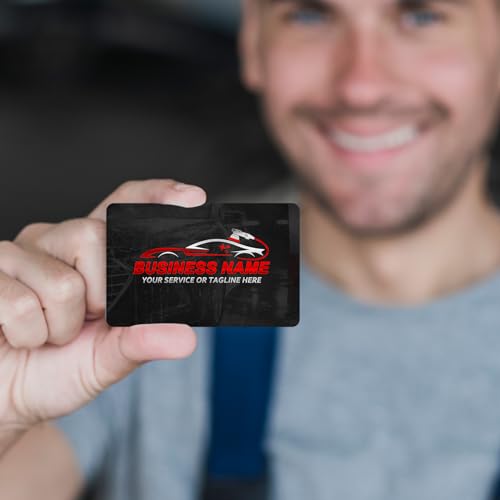 Custom PVC Business Cards Personalized Plastic Business Card Waterproof Name Card with Car Templates-Double Side Printing