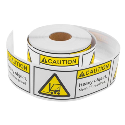 Hemobllo 1 Roll Heavy Package Labels Caution Stickers for Shipping Labels Per Roll for Logistics Warehouse and Transportation Management Warning Sign