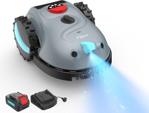 YARDCARE V100 Mähroboter ohne Begrenzungskabel, mit Vision Navigation, 150 Hinderniserkennung, Rasenroboter bis zu 150 m², Akku Rasenmäher Roboter mit Graskamm, Ersatzklingen