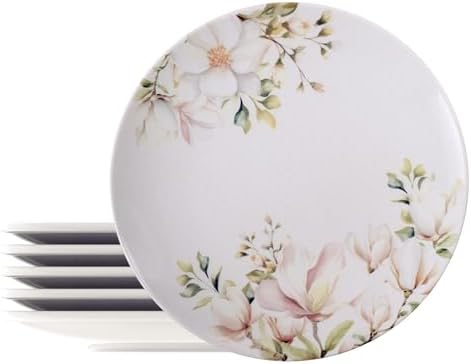 Kit Prato Raso Tramontina Magnólia em Porcelana Decorada 28 cm 6 ...