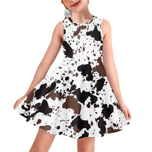 Toddler/Girls Dresses, Casual Kids Polyester Sleeveless Tank Play Dress 3-16 Years, Children Dresses for Weddings