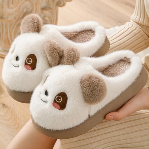 Womens Animal Panda Slippers Cute Soft Plush House Shoes Fluffy Warm Slide - Rubber Anti Slip Home & Outdoor Cartoon Gifts for Birthday Christmas2