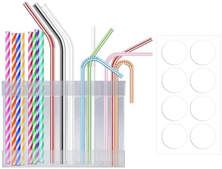 9.8" Large Acrylic Straw Holder For Cabinet Door - Transparent Reusable Straw Organizer Rack, Space Saving Kitchen Storage - View #9