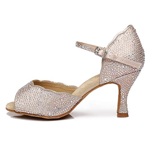 Chaussures de danse latine strass stables pour éviter les glissades en salsa et tango