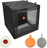 Slingshot Target Box, Soundproof Shoot Target Catch Box for Practice Competitive Game, Portable Airsoft Target Box with 3 Targets, Recycle The Ammo and Easy to Carry Hunting Shooting, 15.8in