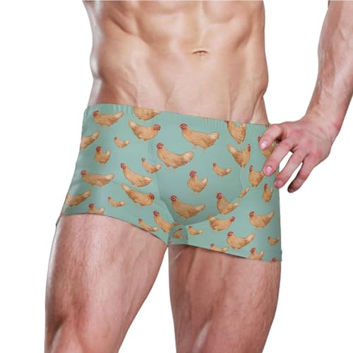 Cock Rooster Mens Swim Trunk Swimwear Bathing Suit Swim Brief Square Leg Board Short S B04037813