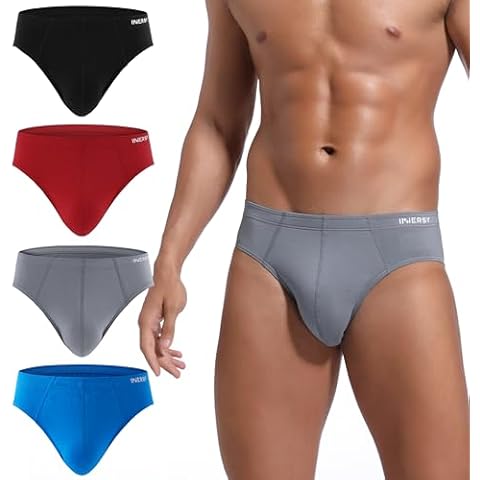 INNERSY Men's Stretch Cotton Briefs 4 Pack Cover