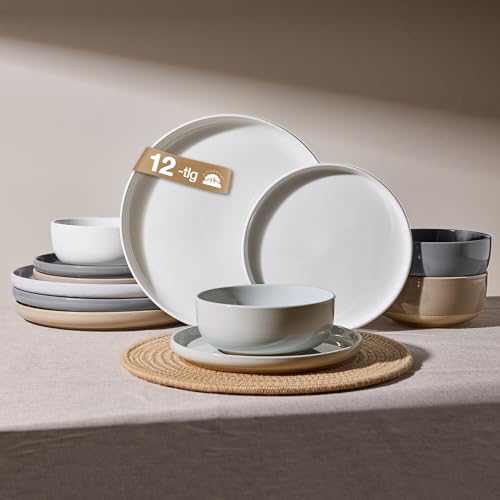 Richmount Milkyway Geschirrset,12-teiliges teller set,Steingut...