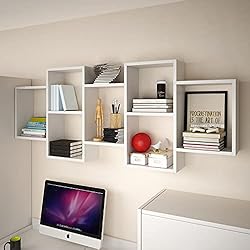 Estanteria Ivar PIASKI Estantería de Pared Trio UNO, Estante de Pared, estantería Flotante, estantería Colgante, Distintos Colores (Blanco)