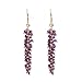 Gempires Amethyst Gemstone Beaded Cluster Drop Earrings for Women | Handmade Crystal Dangle Earrings | Hypoallergenic Gold Plated Jewellery | Elegant Everyday Wear Gift for Her