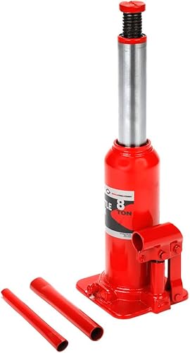 Miniatura 4 de AFF Super Duty Gato de botella hidráulica de 8 toneladas, manual, cilindro soldado, construcción de acero de alta calidad, base forjada y soldada,