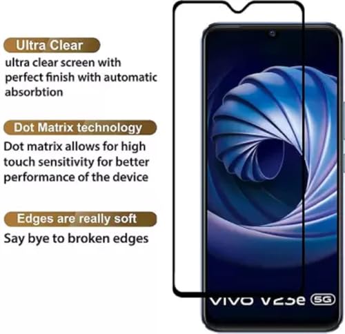 Image of DD SON Premium HD+ Tempered Glass Screen Protector Guard Compatible For Vivo V23e / V20 SE / V21 / V21 5G / V21e / V20 / V25 / V25e | Edge to Edge Coverage With Easy installation kit for Smartphone