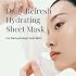 Daily Refresh Hydrating Sheet Mask (6ea), Dewy Glow Niacinamide Face Mask, Dry, Dehydrated&Sensitive Skin, Soothing Hydration Care with Peptides, Retinol & Marine Complex, Korean Skin Care