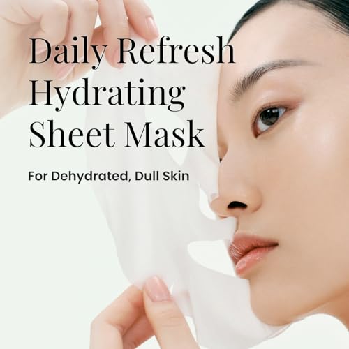 Daily Refresh Hydrating Sheet Mask (6ea), Dewy Glow Niacinamide Face Mask, Dry, Dehydrated&Sensitive Skin, Soothing Hydration Care with Peptides, Retinol & Marine Complex, Korean Skin Care - Image 3