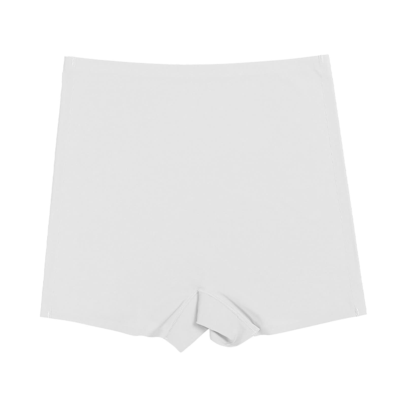 Veiligheidsshorts voor dames, puur katoen, ijszijde, kleurecht, ondoorzichtig onder kleding, draagbaar tegen schuren, voor leggings en rokken - S - Wit