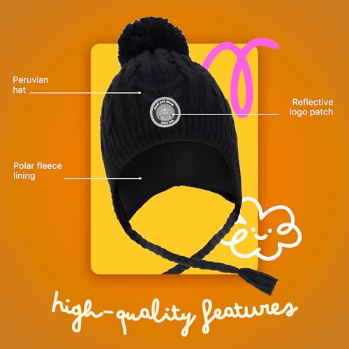 Deux par Deux Winter Peruvian Knit Hat with Pompom (Lined)3