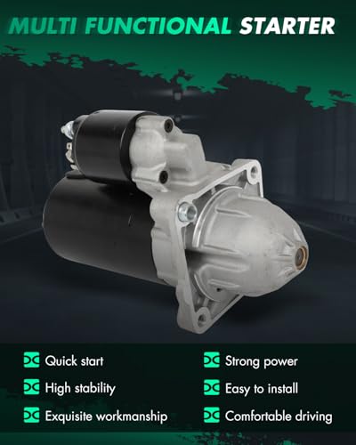 Image of SCITOO Starter Motor 33318 10878 2014-2017 for Ram for ProMaster 1500 3.0L 2014-2018 for Ram for ProMaster 2500 3.0L 2014-2018 for Ram for ProMaster 3500 3.0L PMGR 12V 2.5kW CW 9 Tooth