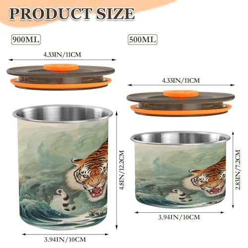Envase hermético acero inox 900 ml Tiger Wave miniatura 2