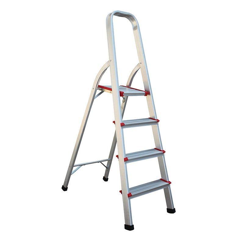 SUNRISE Ladder 4 Steps Ladder Folding Ladders Step Stool Aluminum with Lightweight Portable Home Kitchen Ladder (4 Steps)