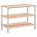 Wakects Étagère à Chaussures Peu Encombrante avec 3 étagères étagère à Chaussures en Bois Massif pour Entrée de Couloir 74 X 26 X 48,5 Cm