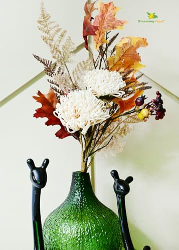 Image of Blooming Floret Artificial Flower Bunch /Lifelike Faux Flowers with Leaves, 62cm for Home Decor /Office Decor /Party Decor /Gifting | Tall Ornamental Stems | Durable (Cream)