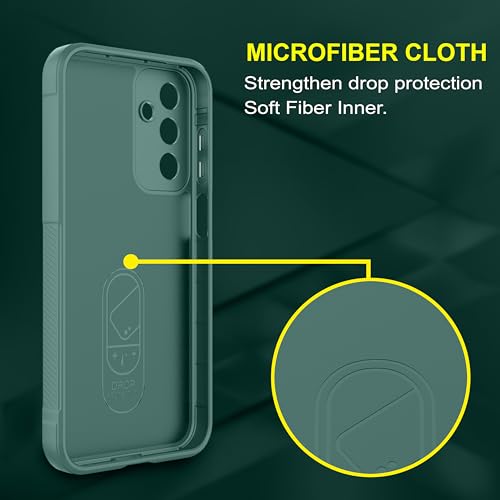 Image of Zapcase Back Case Cover for Samsung Galaxy F35 5G | Compatible for Samsung F35 5G Back Cover | Liquid Silicon Magic Case with Camera Protection | Dark Green