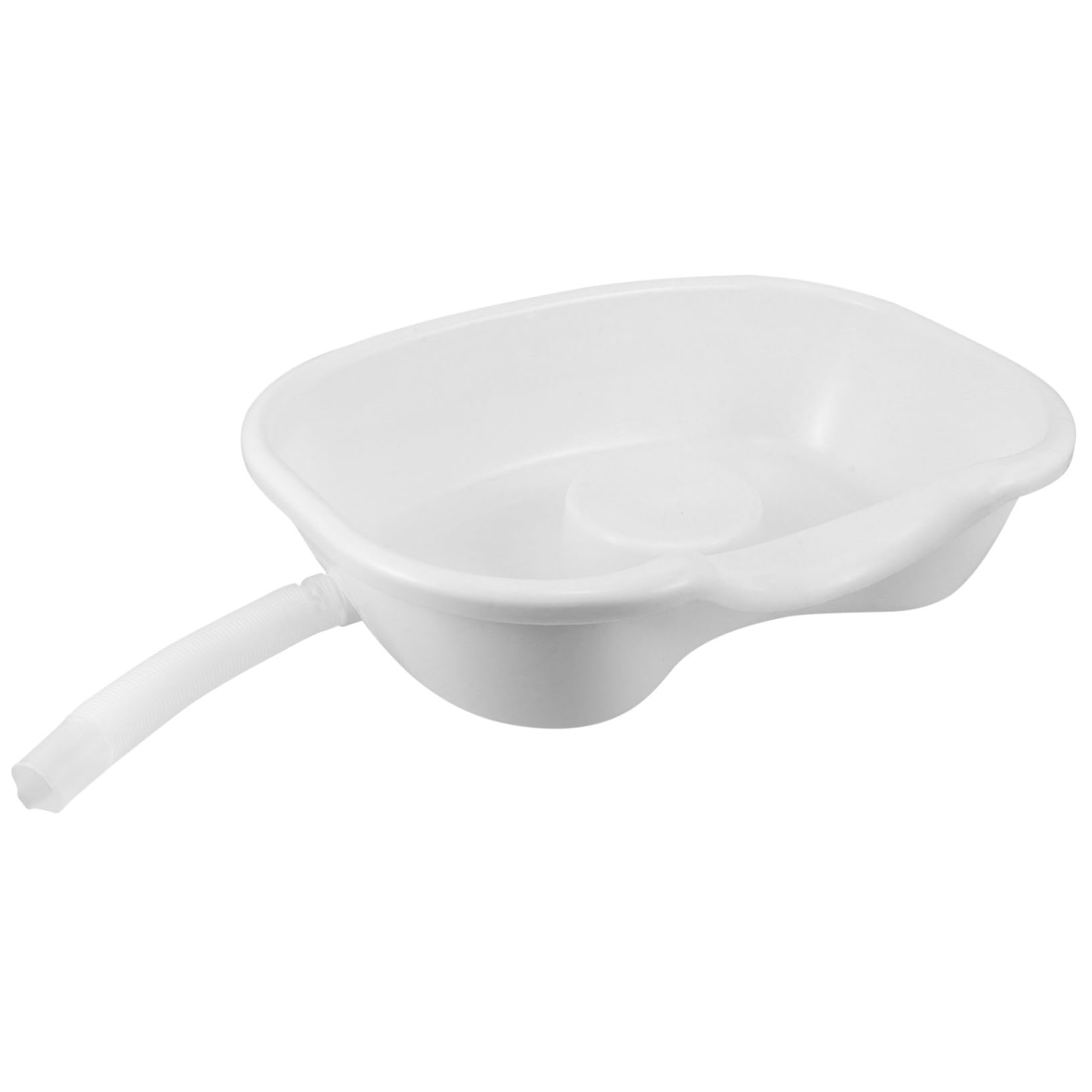 Lavacabezas Portátil de Plástico Blanco para Lavado de Cabeza