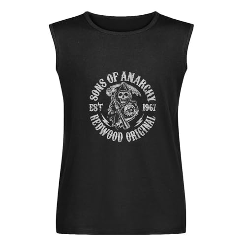 Sons Anarchy TV Show Choose Any or All ficially - Camiseta unisex sin mangas para hombre, color negro, Negro , S