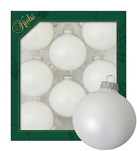 Boules de Noël Lauschaer blanches mat 7 cm pour éviter les reflets