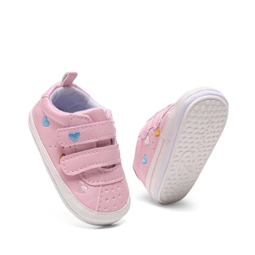 Image of Clowora Baby Boys Girls Shoes Non-Slip Rubber Sole Sneakers Infant First Walking Toddler Crib Shoes Newborn Loafers Flats.