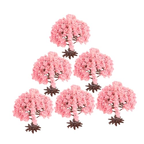 SMASOLO 6個 ミニチュア桜の木 高精細リアルデザイン ミ デンやジオラマ用 砂場模型に 卓上装飾に華やかな和風風景演出