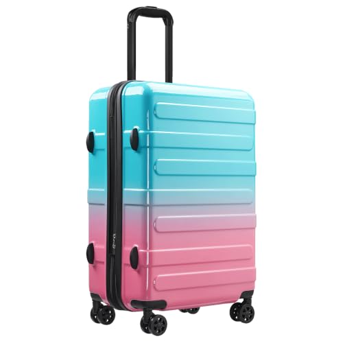 Image of Checked Luggage 24 Inch With Spinner Wheels, Hardside Suitcase with TSA Lock, Expandable Checked Suitcase for Women