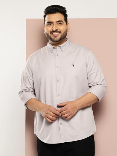 Image of Thomas Scott Men's Cricket Club Collection Classic Regular Fit Twill Shirt | 100% Cotton Long Sleeve Solid Shirt with Button Down Collar (Available in Plus Size)