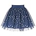 Girls Skirt Navy Blue Moon Star High Waist Sparkling Tutu Dance Tulle Size 11-12