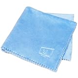 【Amazon.co.jp限定】超強力クリーニングクロス「鬼拭」大判 30×30cm モニ研 画面拭き 超極細繊維 日本製 ブルー 1枚入 水洗い可能 厚手 起毛 KR-ONI30-BL-1 image