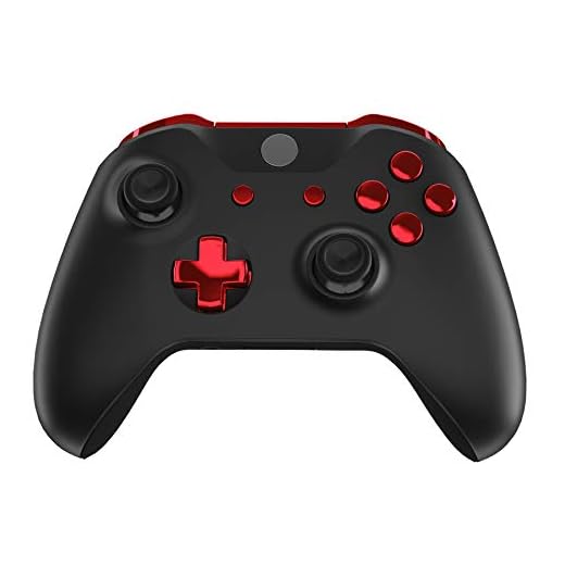 eXtremeRate LB RB LT RT Bumpers Triggers D-Pad ABXY Start Back Sync Buttons, Chrome Red Full Set Buttons Repair Kits with Tools for Xbox One S & Xbox One X Controller (Model 1708)