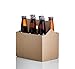 ICE N COLD 6pk Cardboard Carrier (Kraft, 50ct) | Holds 6pk 12oz Bottles | FAST SAME DAY SHIPPING