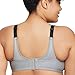 Full Figure Plus Size Custom Control Sports Bra Wirefree #1166 Black/Grey