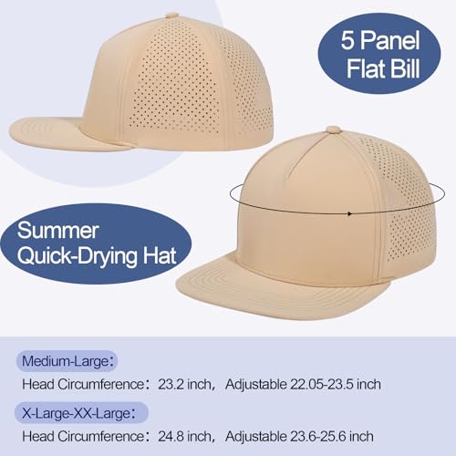 Image of M /L /XL /XXL Oversize Flat Bill Baseball Cap for Men Women Quick Dry Snapback Hats Summer Mesh 5 Panel Cap