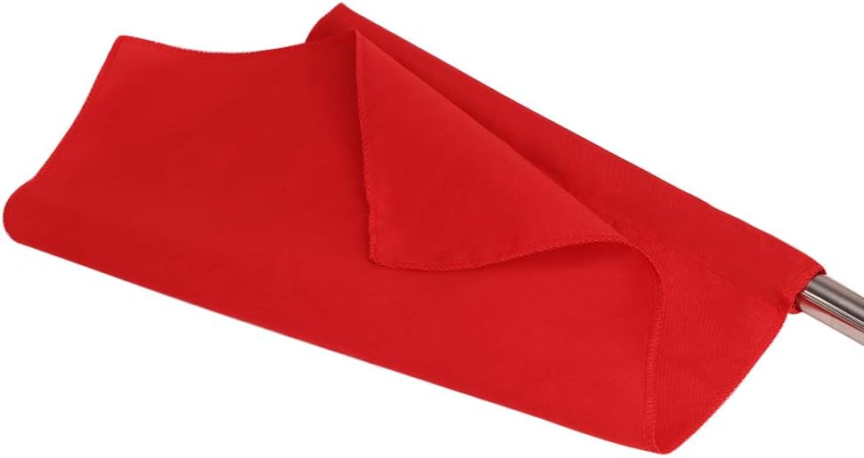Sports Referee Hand Signal Flags - Metal Pole, Foam Red, Stainless Steel, Track & Field, Soccer, Volleyball, Football Linesman Command Flags