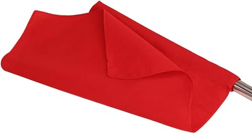 Miniatura 5 de Ylucky Bandera de árbitro de acero inoxidable, bandera de mano de señal roja, mango de esponja, patrón de rendimiento de patrulla especial, bandera