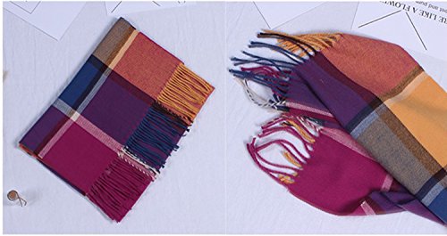 Wander Agio Winter Kids Scarf Warm Shawls Scarves Parent-child Scarf Womens Plaid Scarfs Small2