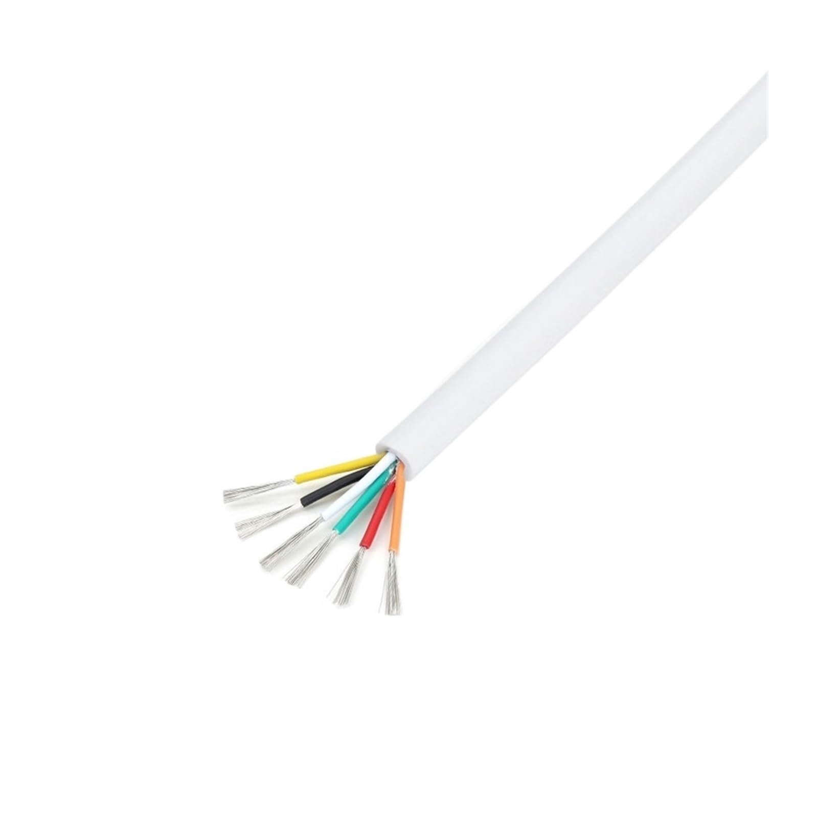 Cables electrónicos Blancos UL2464 de 10m 2 3 4 5 6 7 8 9 10 núcleos 30 28 26 24 22 20 18 16 14AWG Cables de Audio de Canal de Control de señal(6 Cores 10m,26AWG)